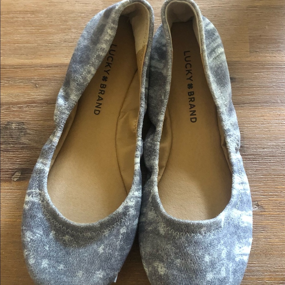Lucky Brand Size 7 Ballet Flats Blue/Grey NWT - Picture 3 of 9